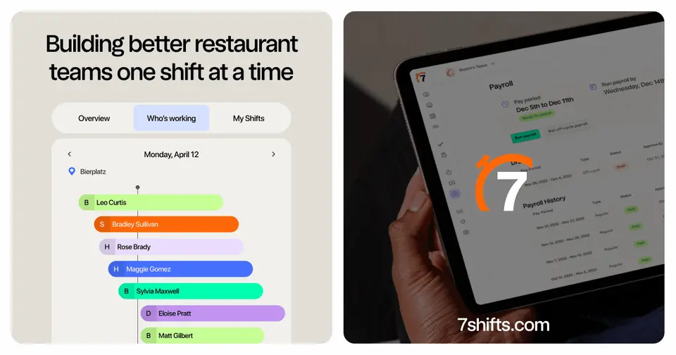 7shifts, as pictured on 7shifts.com
