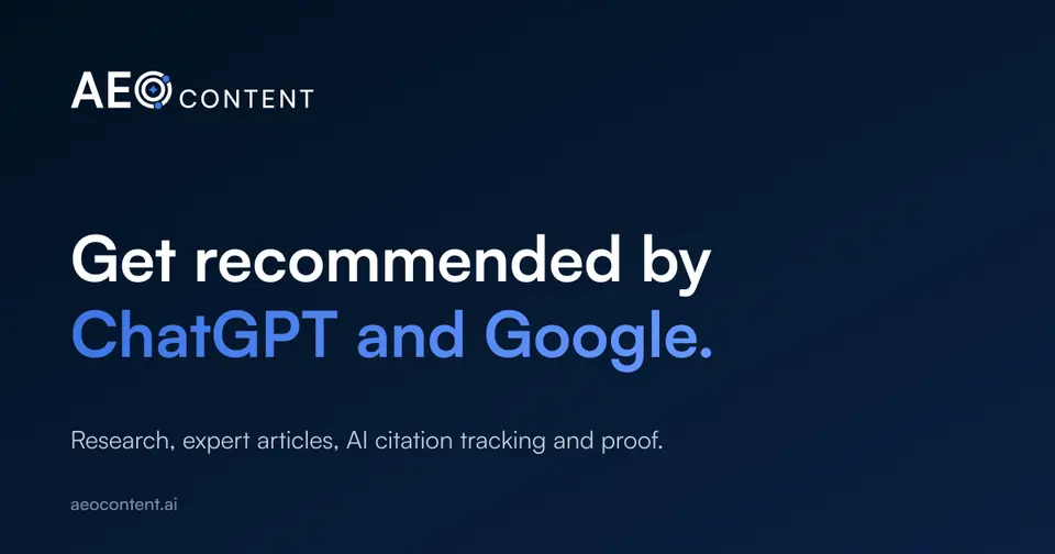 AEO Content, as pictured on aeocontent.ai