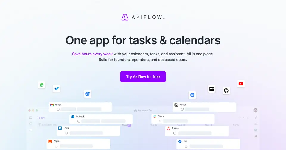 Akiflow, as pictured on akiflow.com