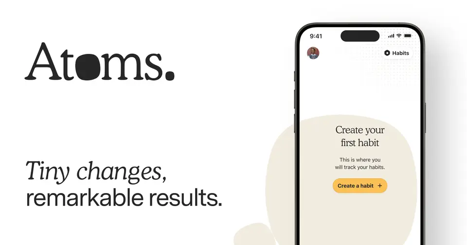 Atoms, as pictured on atoms.jamesclear.com