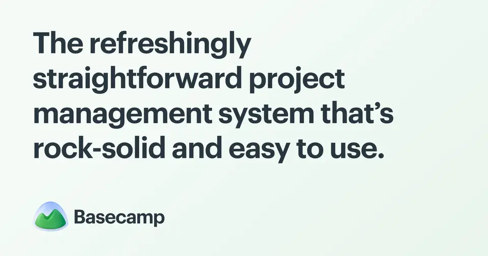 Basecamp, as pictured on basecamp.com