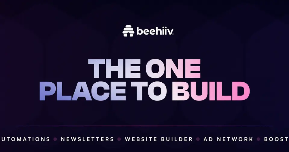 beehiiv, as pictured on beehiiv.com