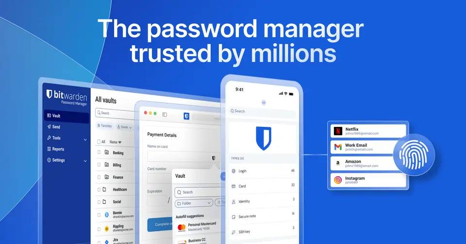 Bitwarden, as pictured on bitwarden.com