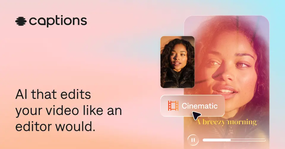 Captions, as pictured on captions.ai