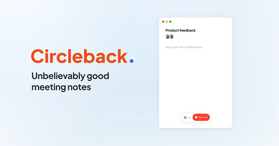 Circleback, as pictured on circleback.ai