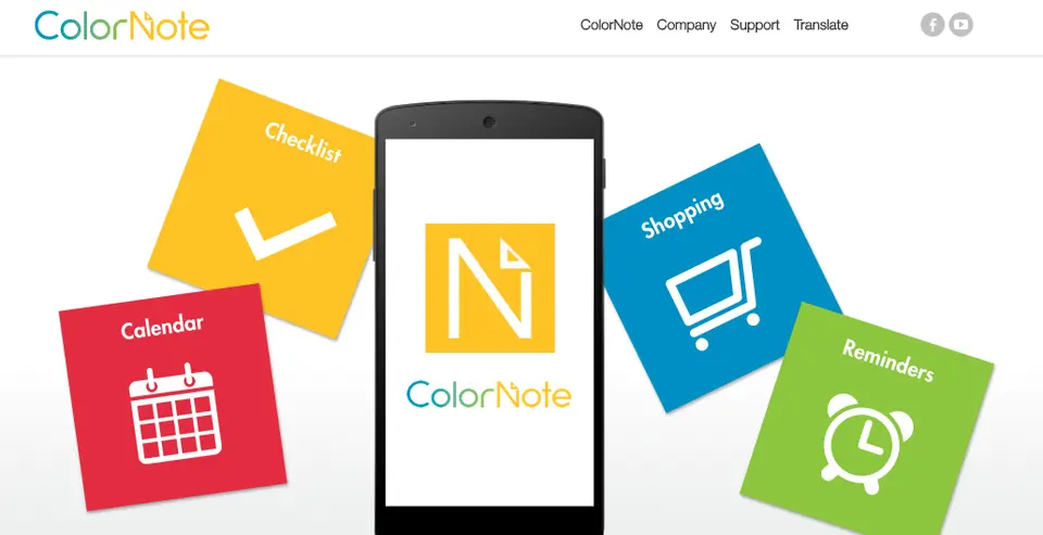 ColorNote, as pictured on colornote.com