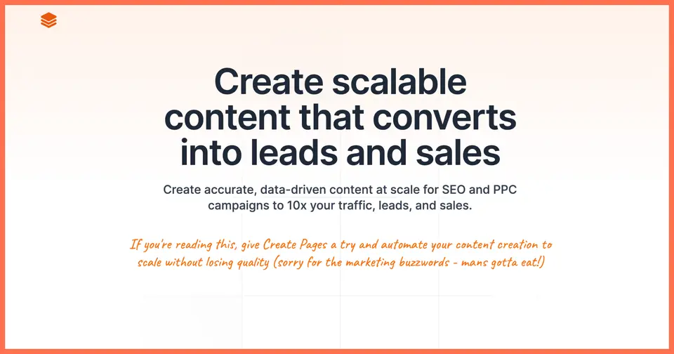 Create Pages, as pictured on createpages.com