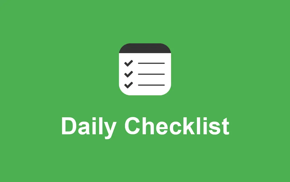 Daily Checklist, as pictured on dailychecklists.pages.dev