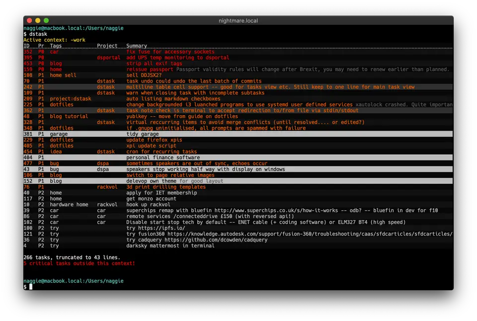 dstask, as pictured on github.com