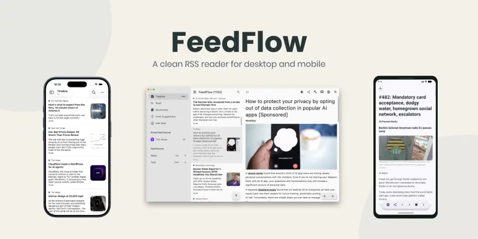 FeedFlow, as pictured on feedflow.dev