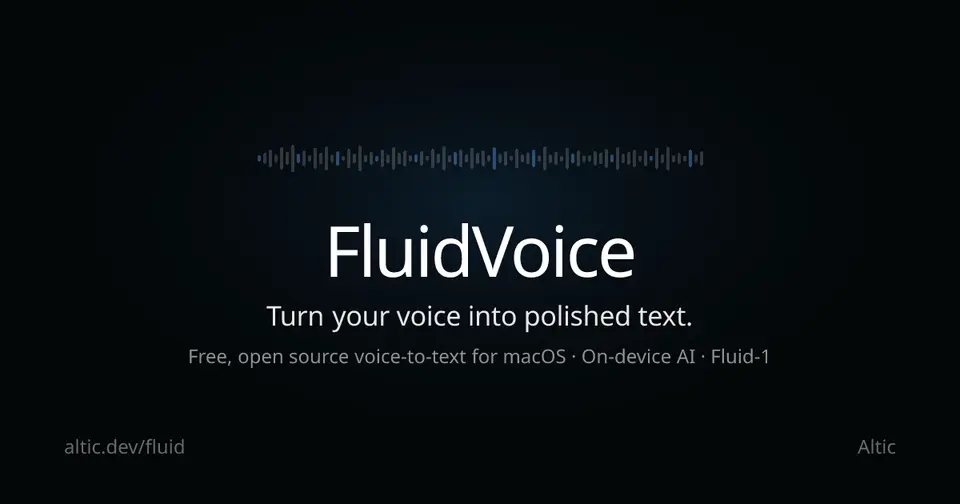 FluidVoice, as pictured on altic.dev