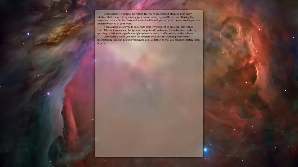FocusWriter, as pictured on gottcode.org