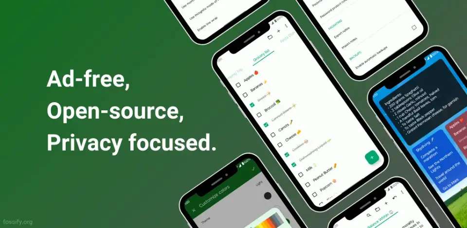 Fossify Notes, as pictured on fossify.org