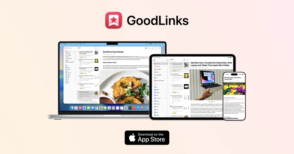 GoodLinks, as pictured on goodlinks.app