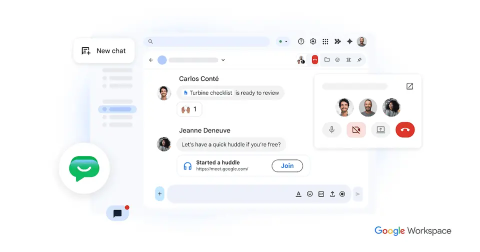 Google Chat, as pictured on workspace.google.com