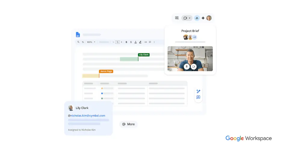Google Docs, as pictured on workspace.google.com