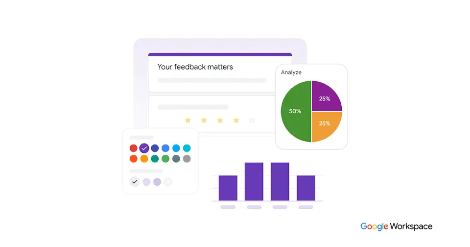 Google Forms, as pictured on workspace.google.com