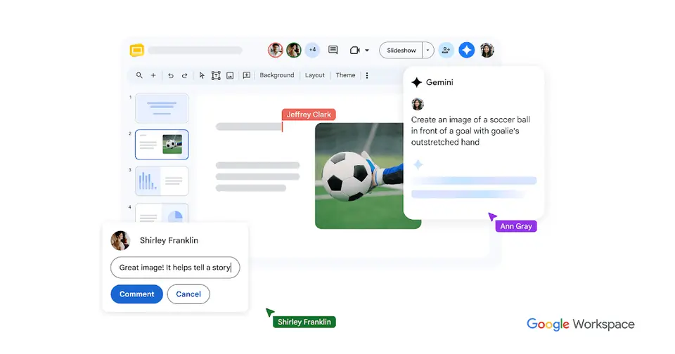 Google Slides, as pictured on workspace.google.com