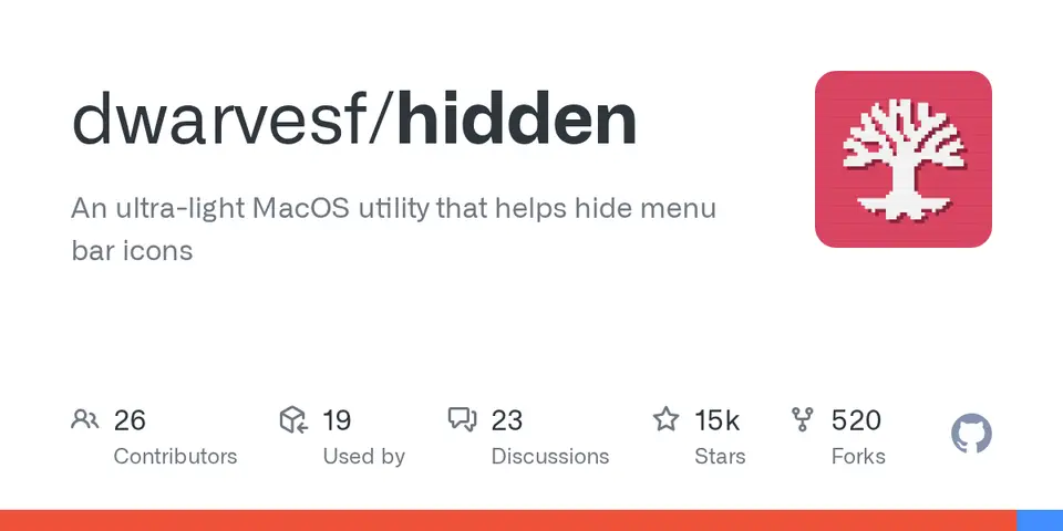 Hidden Bar, as pictured on github.com