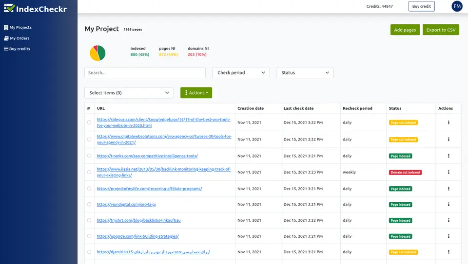 IndexCheckr, as pictured on indexcheckr.com