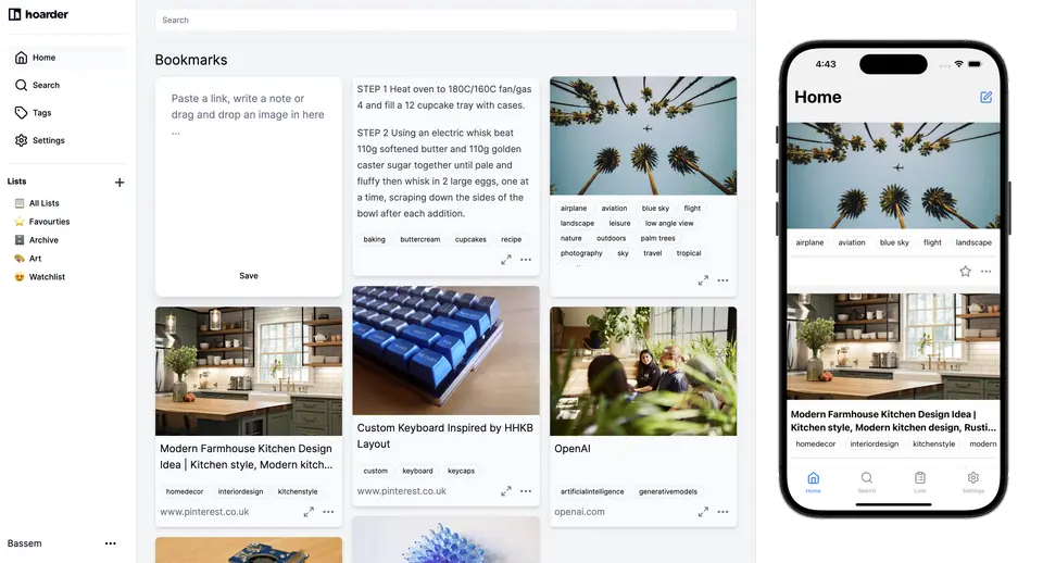 Karakeep, as pictured on karakeep.app