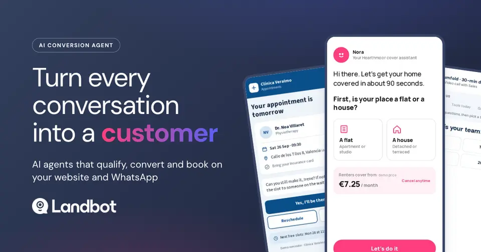 Landbot, as pictured on landbot.io