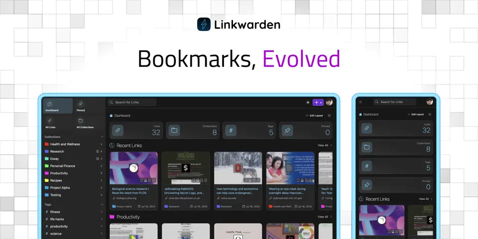 Linkwarden, as pictured on linkwarden.app