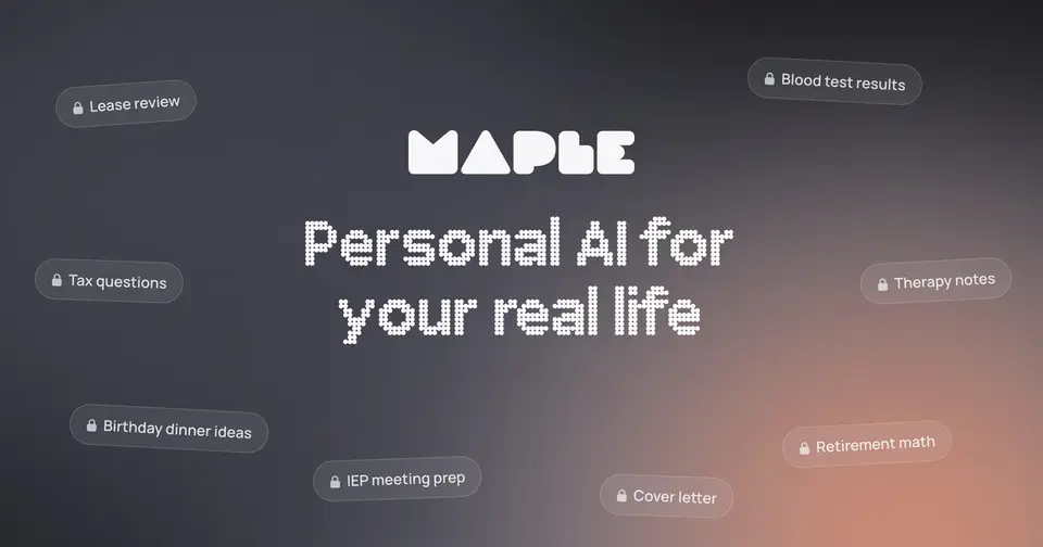 Maple AI, as pictured on trymaple.ai
