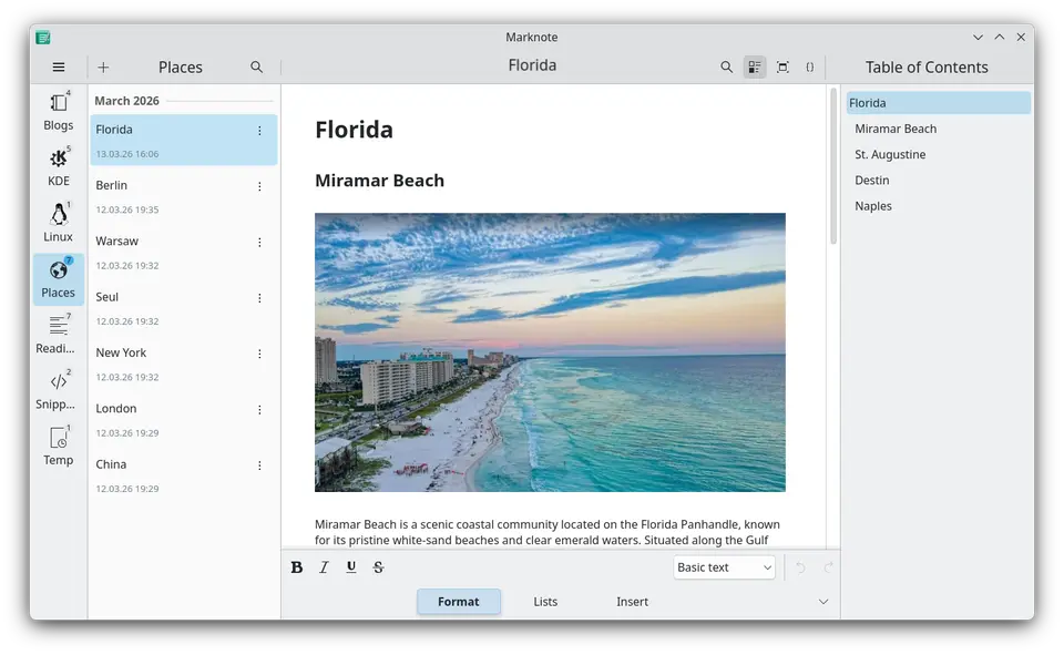 Marknote, as pictured on apps.kde.org