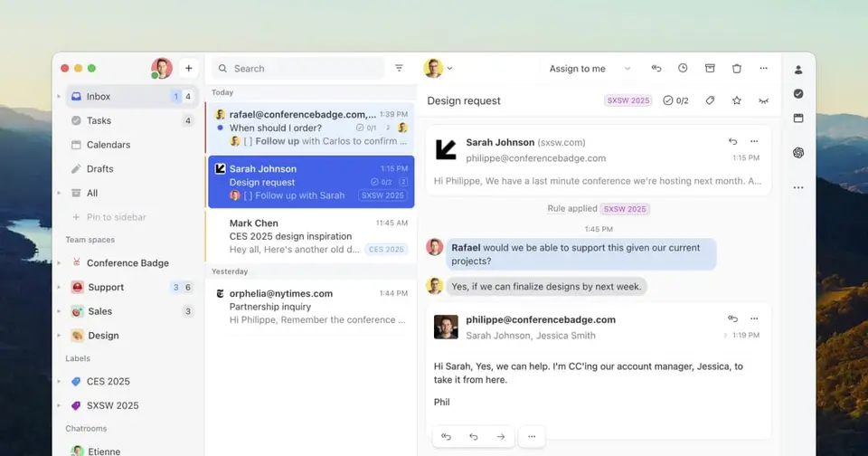 Missive, as pictured on missiveapp.com