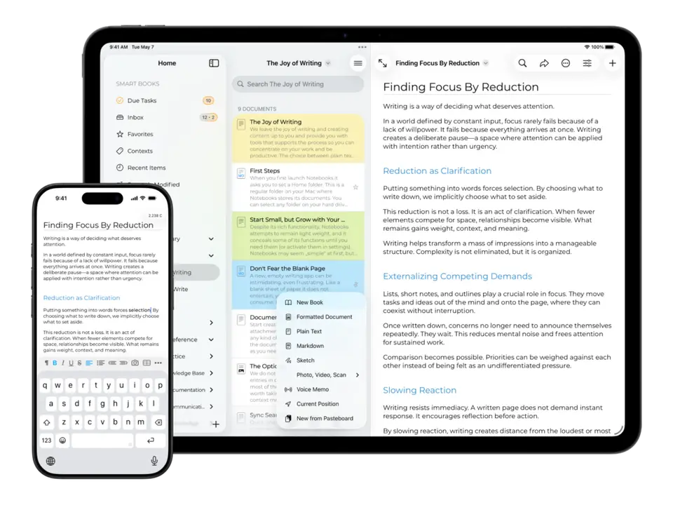 Notebooks, as pictured on notebooksapp.com