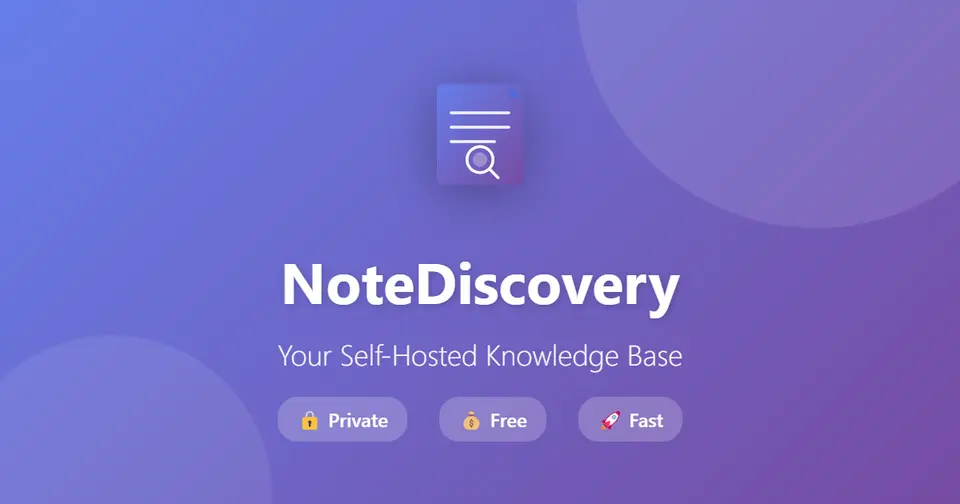 NoteDiscovery, as pictured on notediscovery.com