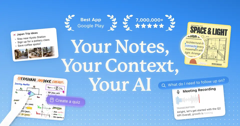 Notewise, as pictured on notewise.dev