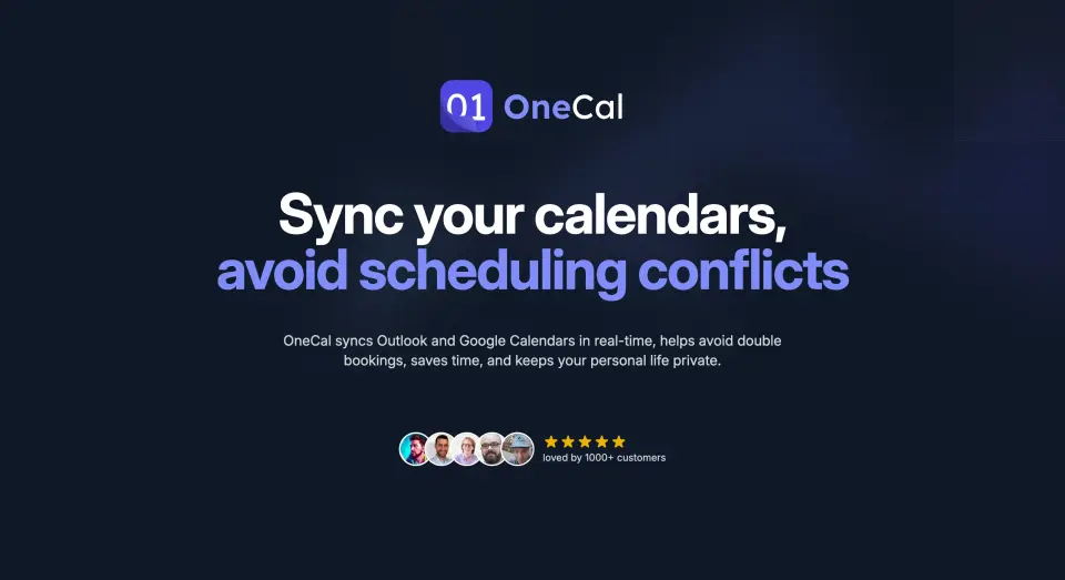 OneCal, as pictured on onecal.io