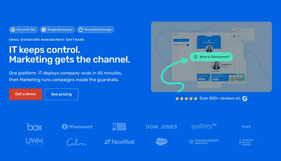 Opensense, as pictured on opensense.com