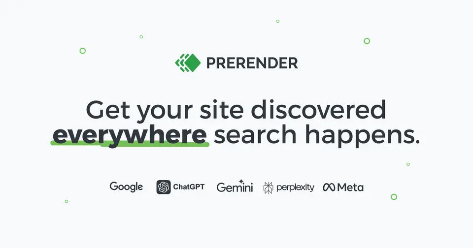 Prerender.io, as pictured on prerender.io