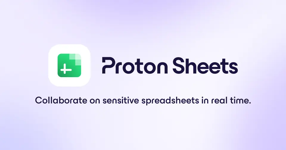 Proton Sheets, as pictured on proton.me