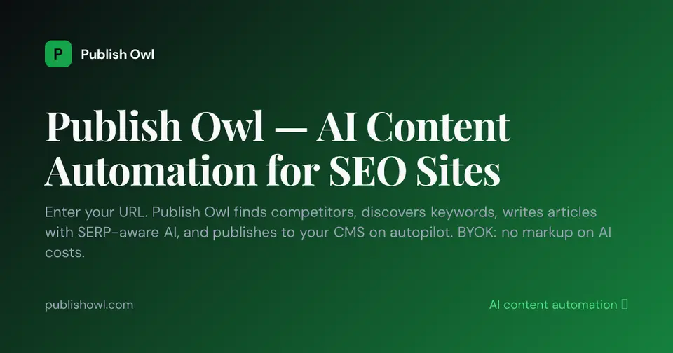 Publish Owl, as pictured on publishowl.com