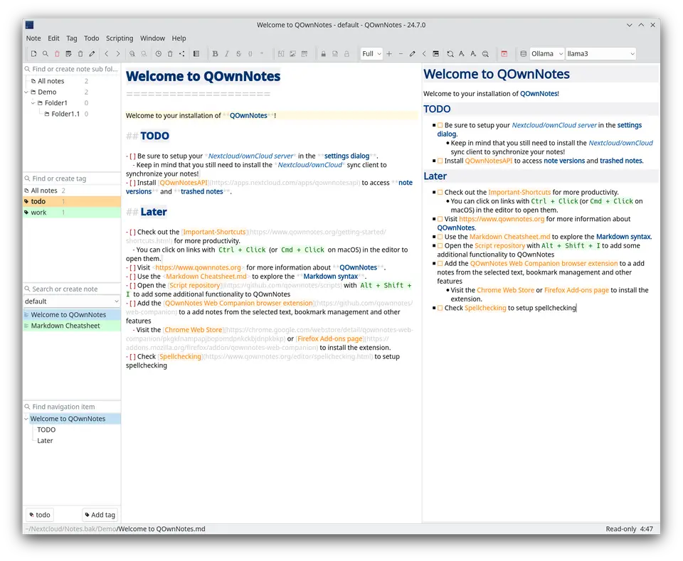 QOwnNotes, as pictured on qownnotes.org