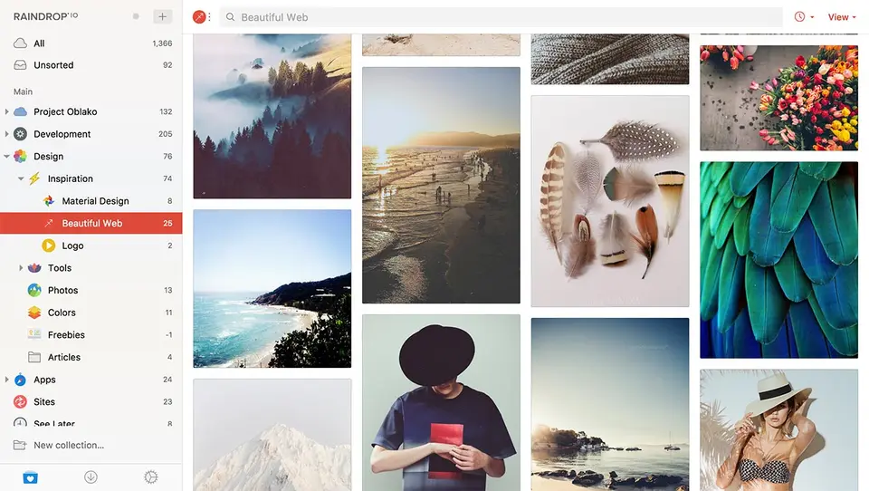 Raindrop.io, as pictured on raindrop.io