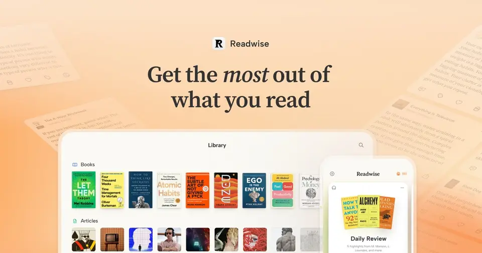 Readwise, as pictured on readwise.io