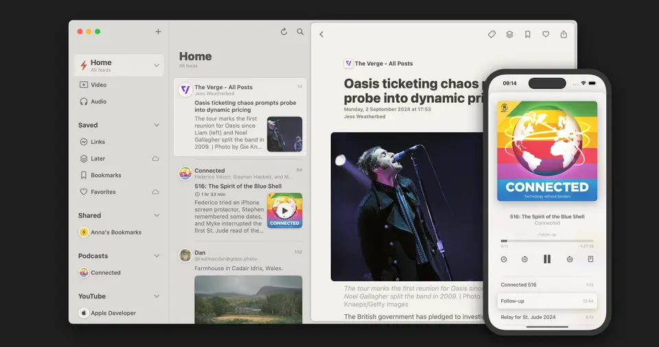 Reeder, as pictured on reederapp.com