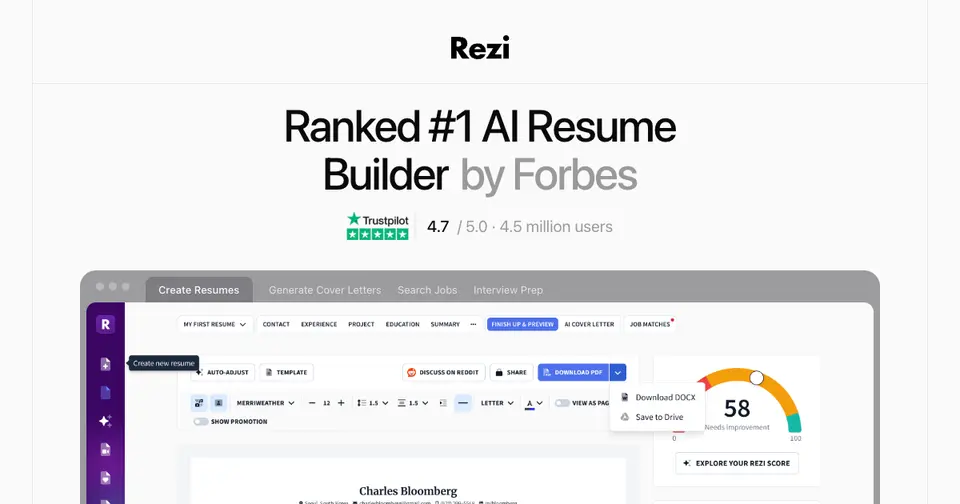 Rezi, as pictured on rezi.ai