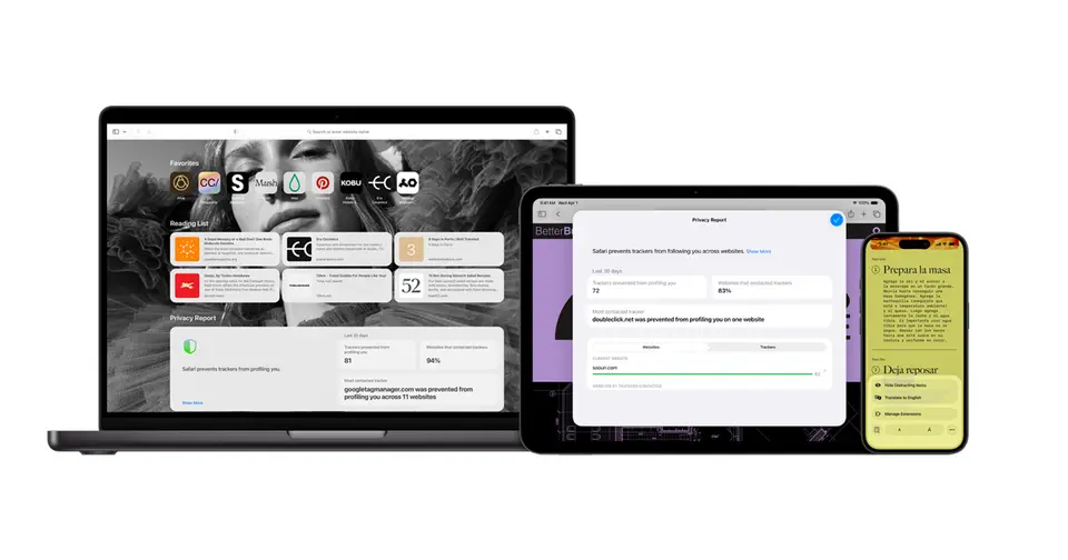 Safari, as pictured on apple.com