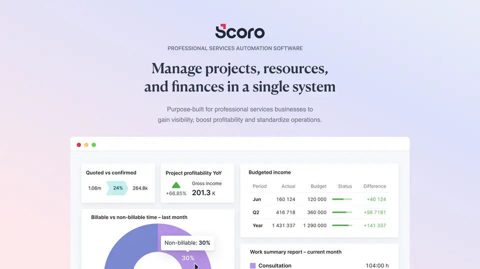 Scoro, as pictured on scoro.com