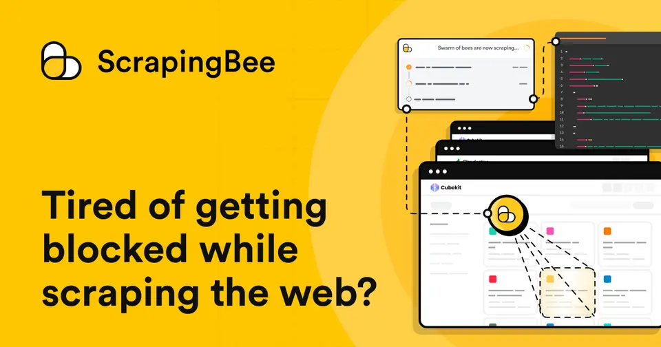 ScrapingBee, as pictured on scrapingbee.com