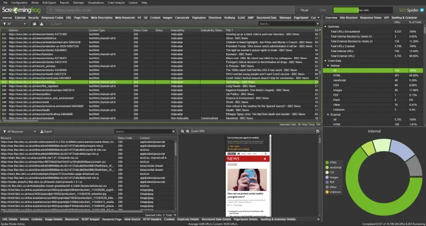 Screaming Frog SEO Spider, as pictured on screamingfrog.co.uk