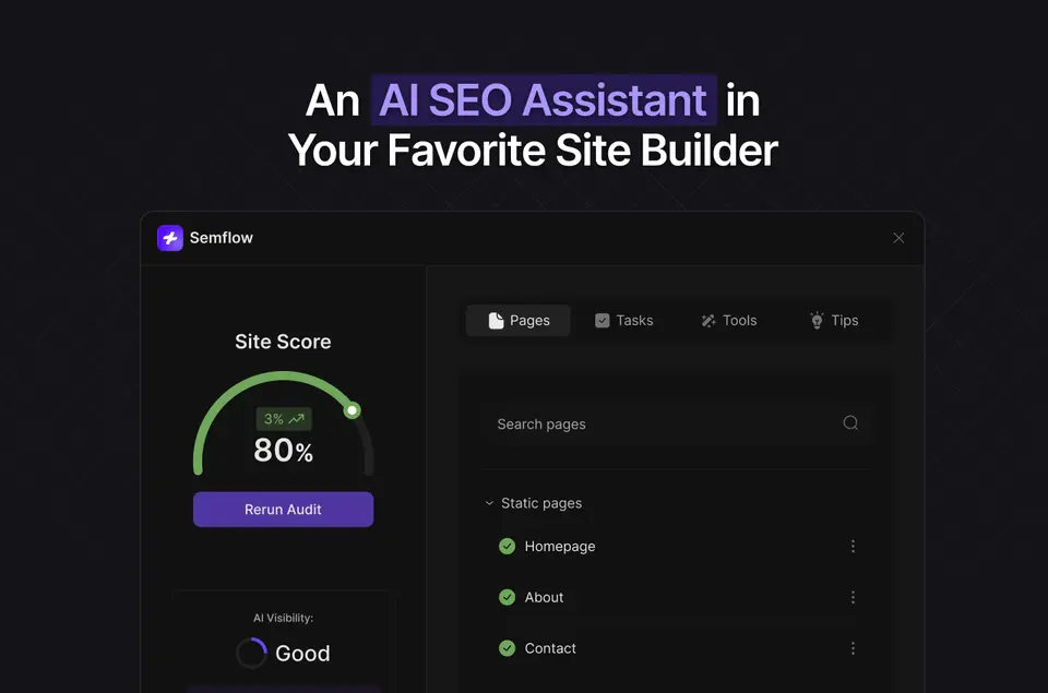 Semflow, as pictured on webflow.com