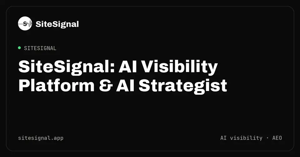 SiteSignal, as pictured on sitesignal.app