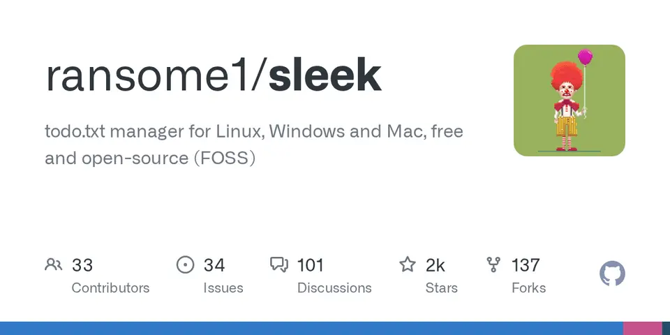 sleek, as pictured on github.com